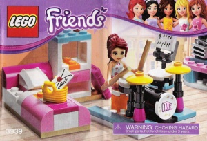 INS3939-Gb 3939 BOUWBESCHRIJVING- Friends: Mia's Bedroom MET GAATJES AAN DE ZIJKANT gebruikt *LOC BE