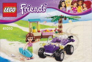 INS41010-Gb 41010 BOUWBESCHRIJVING- Friends: Olivia's Beach Buggy MET GAATJES AAN DE ZIJKANT gebruikt *