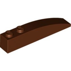 LEGO 42022-88G Dakpan 6x1 gebogen met twee noppen bruin, roodachtig gebruikt *1R0004505840