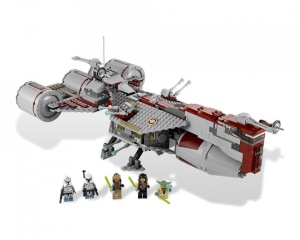 Set 7964-GX Republic Fregate ZONDER MINIFIGS deels gebouwd 97%/D/B gebruikt *