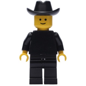 twn019G Patron - Zwart lijf, zwarte benen, zwarte cowboy hoed gebruikt *0M0000
