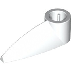x346-1 Deurknop/Tand 1x3 met asgat wit NIEUW *1L068