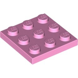 11212-104 Platte plaat 3x3 roze, helder NIEUW *5K0000