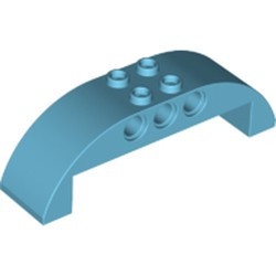 11290-156 Dakpan gebogen 2x8x2 (oa vliegtuig cabine) blauw, middenazuur NIEUW *1L000