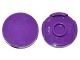 14769-89 Tegel 2x2 rond met nopgat achterkant paars, donker NIEUW *1L142
