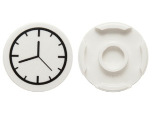 14769pb001-1 Tegel 2x2 rond met nopgat KLOK wit NIEUW *1L142