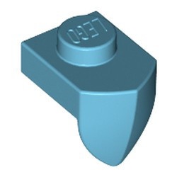 15070-156 Platte plaat 1x1 met tandVERICaal blauw, middenazuur NIEUW *1L0000