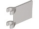 2335-9G Vlag 2x2 vierkant met twee clips lichtgrijs (klassiek) gebruikt *3D000
