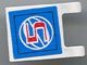 2335pb047-1G Vlag 2x2 basketball met nummer 5 wit gebruikt *