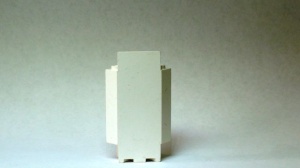 2345-1G Kasteelmuur 3x3x6 hoek wit gebruikt *3D000