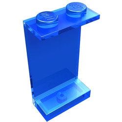 2362-14G Paneel 1x2x3 (zie ook 87544) transparant donkerblauw gebruikt *1L442