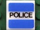 2384pb07-60G Police te verlichten zie 2383 en 4746 wit, melkachtig gebruikt *1D000