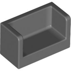 23969-85 Paneel 1x1x2 bankje met zijkanten grijs, donker (blauwachtig) NIEUW *1L0000