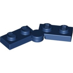 2429c01-63 Scharnierplaat 1x4 compleet (horizontaal 2 x 1x2) (loc 01-09) blauw, donker NIEUW *1L300