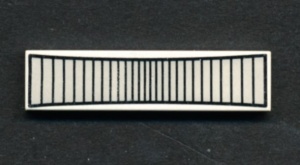 2431p12-1G Tegel 1x4 Radar wit gebruikt *5t04-01