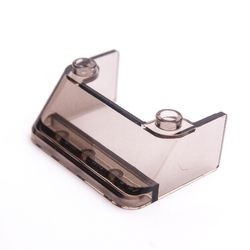 2437-13 Autoruit 3x4x1 1/3 (schuin 45 graden ) (lang zijstuk) transparant zwart NIEUW *