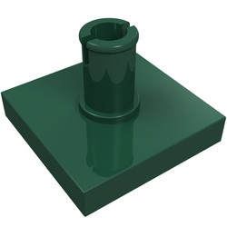 2460-80 Tegel 2x2 met pin groen, donker NIEUW *1L326