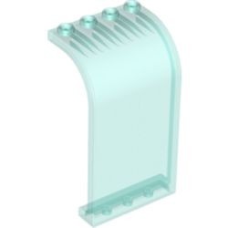 2571-15G Ruit 3x4x6 rond boven transparant lichtblauw gebruikt *