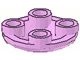 2654-104 Platte plaat 2x2 rond afgeronde bodem roze, helder NIEUW *1L137