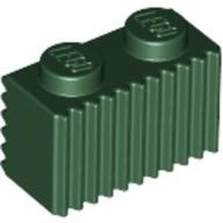 2877-80 Steen met grill horizontaal/andere kant verticaal groen, donker NIEUW *1L041