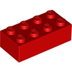3001-5 Steen 2x4 rood NIEUW *5K0000