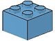 3003-42G Steen 2x2 blauw, midden gebruikt *1A055