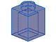 3005-14G Steen 1x1 transparant donkerblauw gebruikt *1A002