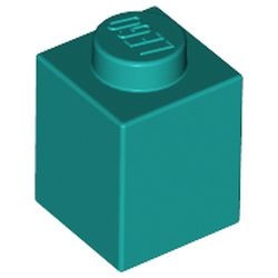 3005-39 Steen 1x1 turquoise, donker NIEUW *1L002