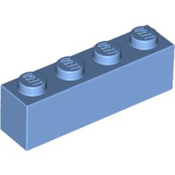 3010-42 Steen 1x4 blauw, midden NIEUW *5K0000