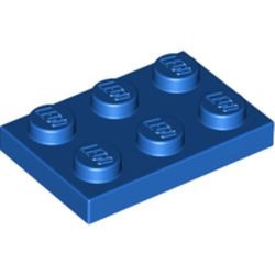 3021-7 Platte plaat 2x3 blauw NIEUW *1L202+3+4