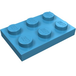 3021-72 Platte plaat 2x3 blauw, Maersk NIEUW *1L202+3+4
