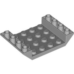 30283-86G Omgekeerde dakpan 45 graden 4x6 dubbel met 4x4 uitsnede grijs, licht (blauwachtig) gebruikt *1L000