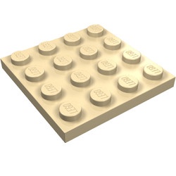 3031-2 Platte plaat 4x4 crème NIEUW *5K0000