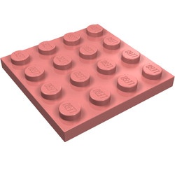3031-58G Platte plaat 4x4 rood, zandkleurig gebruikt *5K0000