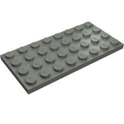 3035-85G Platte plaat 4x8 grijs, donker (blauwachtig) gebruikt *5K0000