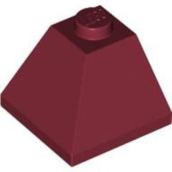 3045-59G Dakpan 45 graden 2x2 hoek buitenzijde rood, donker gebruikt *1L419