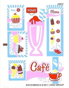 3061stk01 STICKER Friends City Park Café NIEUW *0S0000