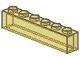 3067-19G Steen 1x6 zonder versterking transparant geel gebruikt *1L1-14