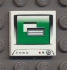 3068bpb0062-1G Tegel 2x2 Groen computerscherm wit gebruikt *5T05-07