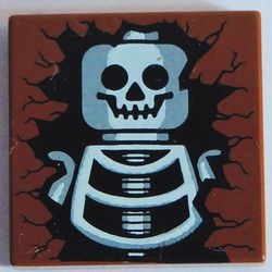3068bpb0087-88G Tegel 2x2 Skelet bruin, roodachtig gebruikt *5T05-26