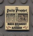 3068bpb0345-2 Tegel 2x2 Krant Daily Prophet (HP) crème NIEUW *0D008