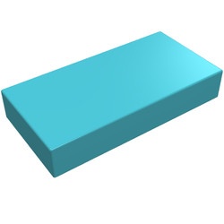 3069b-156 Tegel 1x2 blauw, middenazuur NIEUW *1L108+9+10