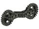 32311-11G Technic, Arm 1x7x3 met Tandwiel Ends zwart gebruikt *0D000