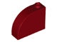33243-59 Steen, 1x3x2 ronde top 90 graden massief rood, donker NIEUW *1L112