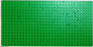 3857-6G Basisplaat 16x32 (geen nopgaten onder) groen gebruikt *5T000
