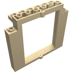 40253-2 Deur 2x8x6 Swivel Frame zonder Bottom Notches crème NIEUW *