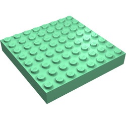 4201-37G Steen 8x8 groen, midden gebruikt *5K0000