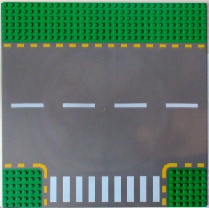 44341pb01-6 Wegenplaat 32x32 zijweg groen NIEUW *3K000