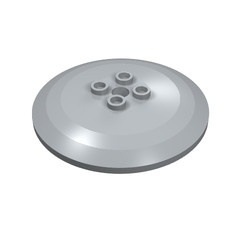 44375a-86G Schotel 6x6 HOLLE noppen grijs, licht (blauwachtig) gebruikt *1R024