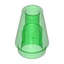 4589b-20 Kegel 1x1x1 transparant groen NIEUW *1L084/85